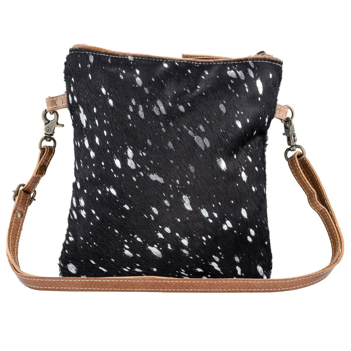 Bhrayna Glitzy Silver Black Crossbody