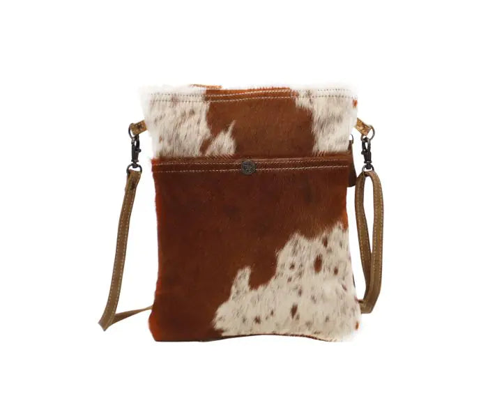 Myra White and Cocoa Cross Body Bag